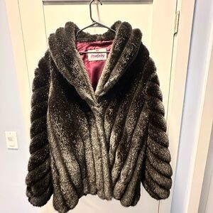Monterey Women's Faux Fur Coat - Black